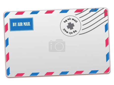 Illustration for Mail by Air. Vector Illustration of Fast and Efficient Postal Delivery - Royalty Free Image