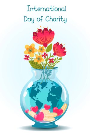 Illustration for International Day of Charity baner, poster - Royalty Free Image