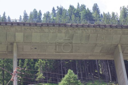 Photo for Impression of the A13 Highway from the gound  running from Innsbruck to Brenner in southern Austria - Royalty Free Image