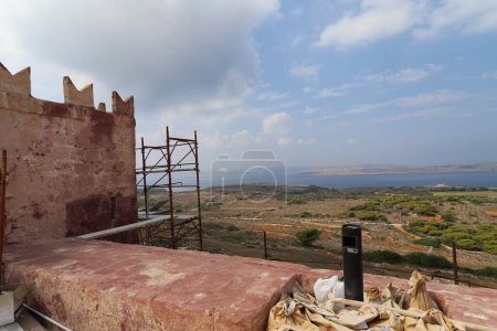 Photo for St Agathas Tower The Red Tower - Mellieha - Malta .The red tower from Malta also known as St Agathas Tower, was built in 1649 by the knights of saint John. - Royalty Free Image