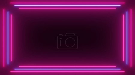 Photo for 3D Rendering Neon Sci-fi Background - Royalty Free Image