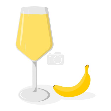 Photo for Glass of banana juice - Royalty Free Image