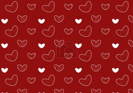 Photo for Pattern with hearts on a black background. Valentine's day - Royalty Free Image