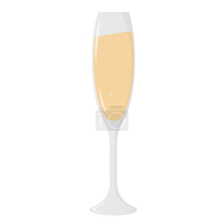 Photo for A glass of champagne. Cocktail. White wine on a white background. Vector illustration - Royalty Free Image