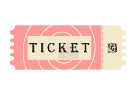 Photo for Retro ticket. Vintage ticket. Cinema ticket. Vector illustration. - Royalty Free Image