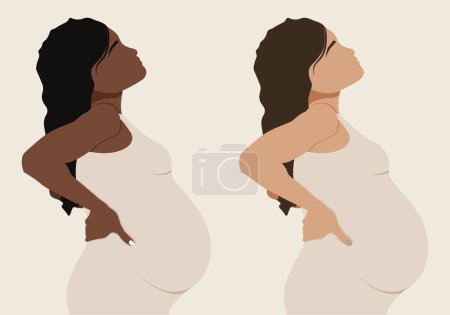 Photo for Set of pregnant women. Vector illustration - Royalty Free Image