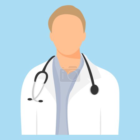 Photo for Doctor with stethoscope, vector illustration - Royalty Free Image