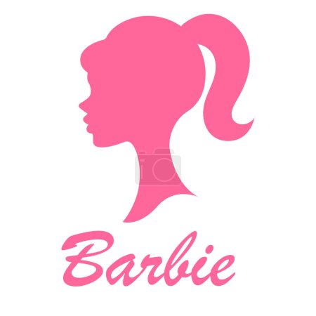 Barbie-Sticker. Puppenaufkleber. Vektor-Illustration von Barbie-Aufklebern