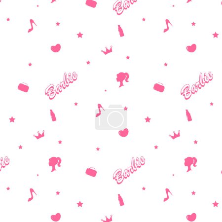 Photo for Barbie pattern. Barbie background. Barbie doll - Royalty Free Image