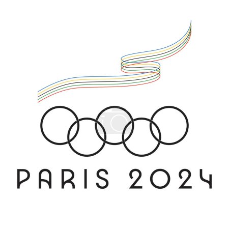 Photo for Paris 2024. Game in paris. Vector illustration - Royalty Free Image