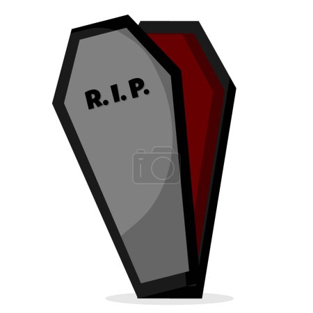 Téléchargez les illustrations : Cercueil pour icône funéraire. Décès et funérailles illustration vectorielle. - en licence libre de droit