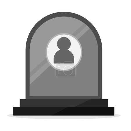 tombstone with text. Death and funerals vector illustration. Tombstone rip with a place for a photo. Tombstone icon