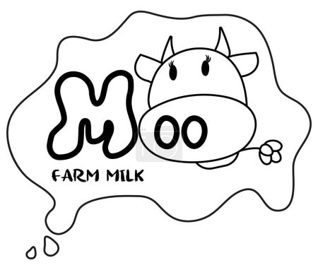 Téléchargez les photos : Logo for milk production farm in web - en image libre de droit