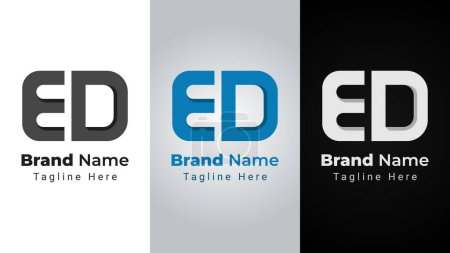 Letter ED Plug Logo, combination of letter logo E and D form Power Plug