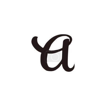 Ilustración de Letra a, limpio, limpio símbolo geométrico simple logotipo vector - Imagen libre de derechos