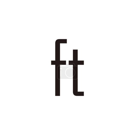 Téléchargez les illustrations : Lettre ft symbole géométrique simple logo vecteur - en licence libre de droit