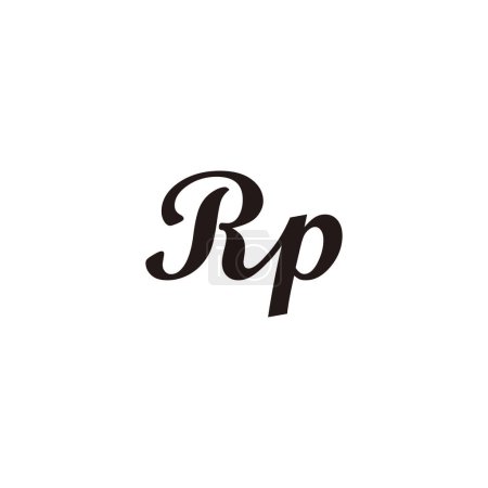 Illustration for Letter Rp connect geometric symbol simple logo vector - Royalty Free Image