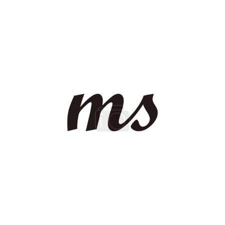Téléchargez les illustrations : Letter ms connect geometric symbol simple logo vector - en licence libre de droit