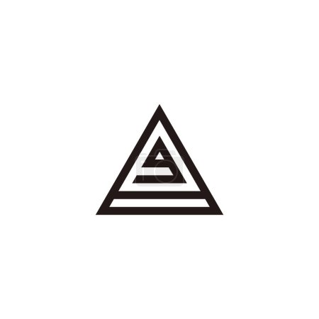Téléchargez les illustrations : Lettre G en 8, symbole géométrique triangle simple logo vecteur - en licence libre de droit