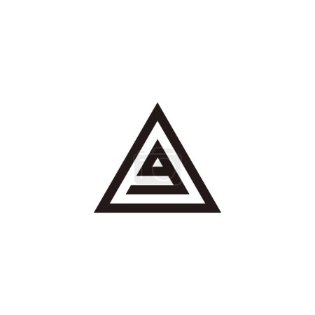 Téléchargez les illustrations : Lettre G en o, symbole géométrique triangle simple logo vecteur - en licence libre de droit