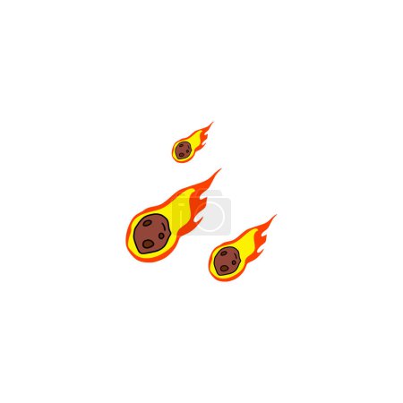 Ilustración de Meteorito, bola de fuego, galaxia geométrica simple símbolo logotipo vector - Imagen libre de derechos