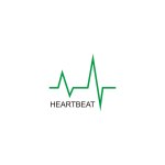 heartbeat, health, medical geometric symbol simple logo vector