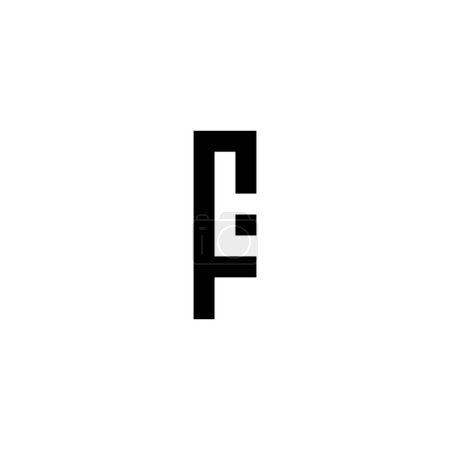 Téléchargez les illustrations : Lettre Ft carré géométrique symbole simple logo vecteur - en licence libre de droit