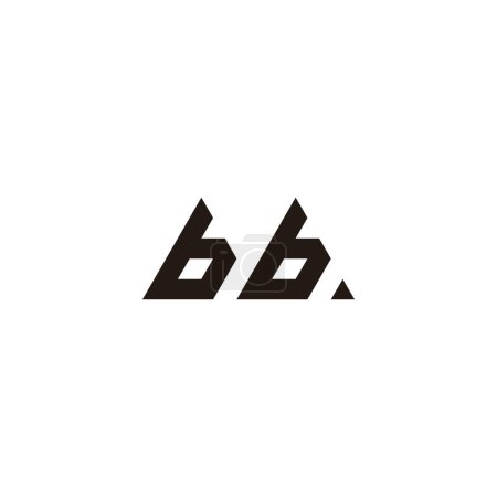 Téléchargez les illustrations : Lettre bb triangle symbole géométrique simple logo vecteur - en licence libre de droit