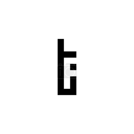 Téléchargez les illustrations : Lettre tF carré géométrique symbole simple logo vecteur - en licence libre de droit