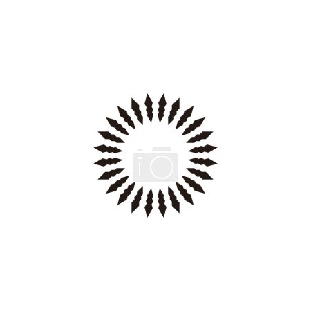 Ilustración de Flechas, redondo, figura símbolo geométrico simple logo vector - Imagen libre de derechos
