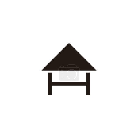 Illustration for Letter H Gazebo geometric symbol simple logo vector - Royalty Free Image