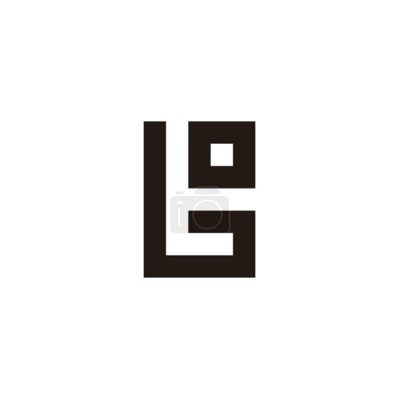 Buchstabe b, t und o quadratisches geometrisches Symbol einfacher Logo-Vektor
