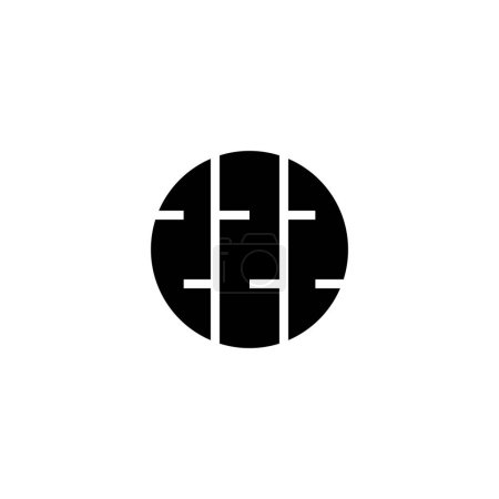 Téléchargez les illustrations : Numéro 222. cercle géométrique symbole simple logo vecteur - en licence libre de droit