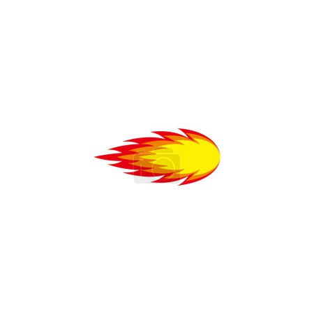 Téléchargez les illustrations : Boule de feu, animation, symbole géométrique simple logo vecteur - en licence libre de droit
