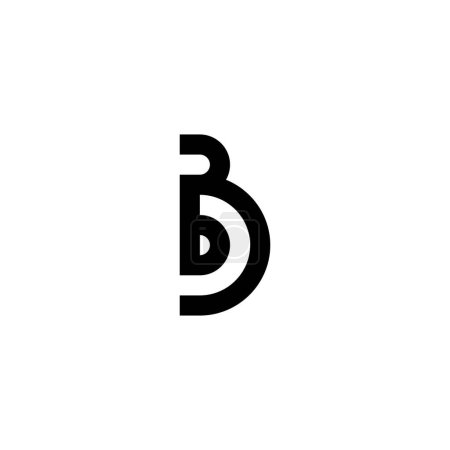 Téléchargez les illustrations : Bb lettre simple logo symbole vecteur - en licence libre de droit