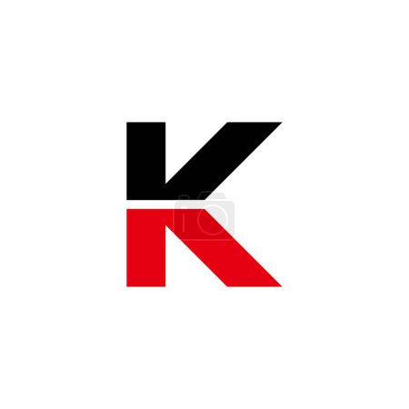 letra plegada simple K vector logotipo símbolo