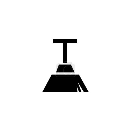 letter T broom simple vector logo symbol