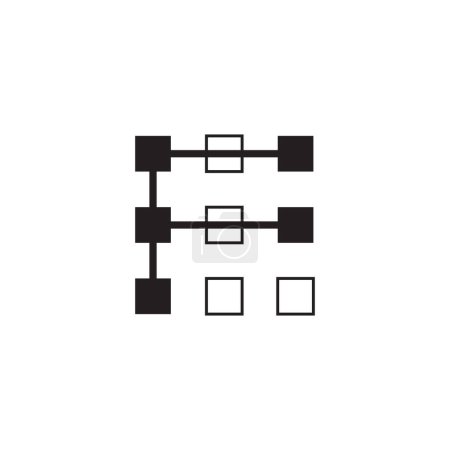 letra F simple caja rayada vector logotipo símbolo