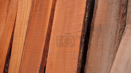 Photo for Arrangement of sheets of wood blocks at a furniture craftsman's place - Royalty Free Image