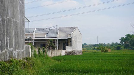Photo for House near the rice paddy field - Royalty Free Image