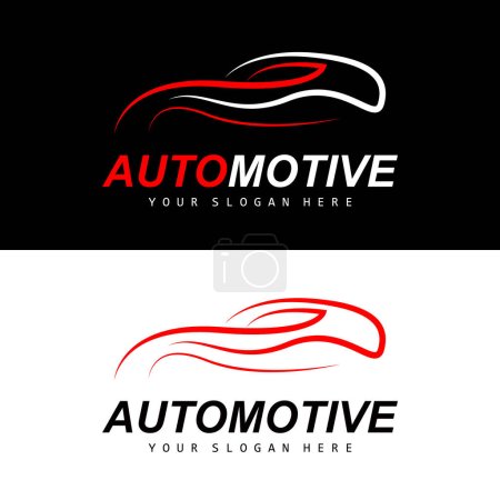 Illustration for Car Logo, Automotive Repair Vector, Repair Garage Brand Design, Car Care, Automotive Spare Parts - Royalty Free Image