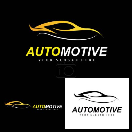 Illustration for Car Logo, Automotive Repair Vector, Repair Garage Brand Design, Car Care, Automotive Spare Parts - Royalty Free Image