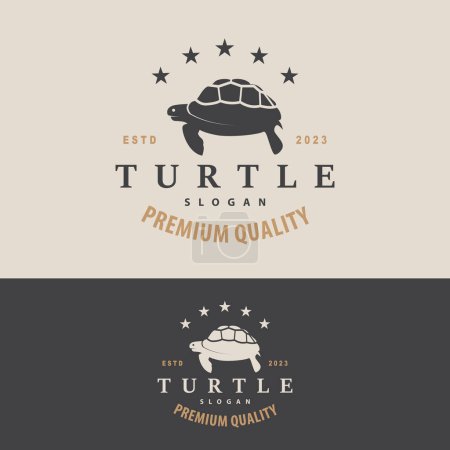 Téléchargez les illustrations : Modèle de symbole d'illustration vectorielle de conception de logo de tortue - en licence libre de droit