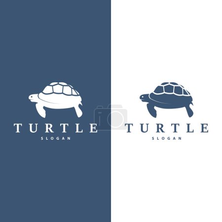 Téléchargez les illustrations : Modèle de symbole d'illustration vectorielle de conception de logo de tortue - en licence libre de droit