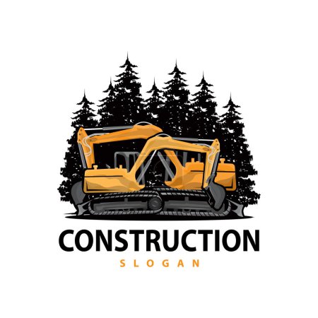 Ilustración de Logotipo de camión vehículo pesado minería camión transporte diseño vector ilustración plantilla - Imagen libre de derechos