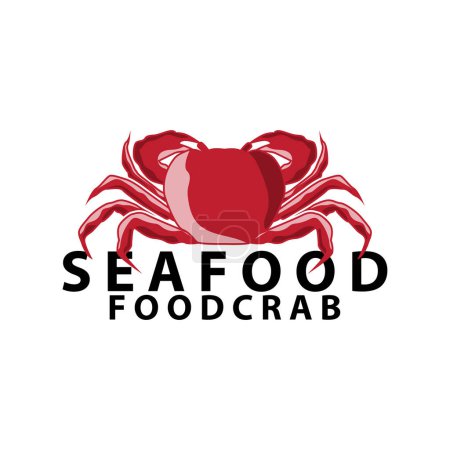 Simple crab logo design vector retro vintage seafood restaurant sea crab farming template