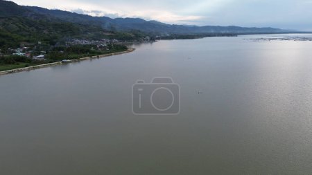 Photo for Aerial view of Limboto lake texture - Royalty Free Image