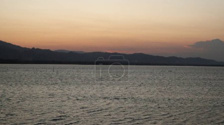 Photo for Beautiful golden sunset on the lake - Royalty Free Image