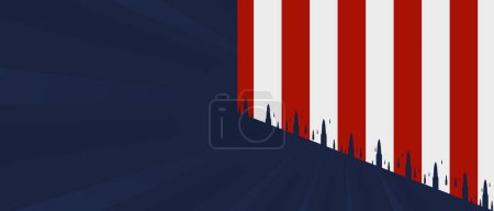 Photo for American National Holiday with Copy space Area. Suitable to be placed on content with that theme - Royalty Free Image