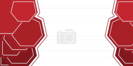 Illustration for Abstract red background with geometric shape. copyspace area - Royalty Free Image